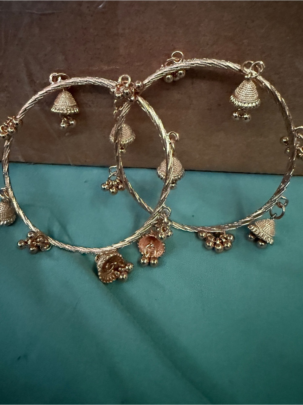 Gold-Tone bracelets with Bell Charms